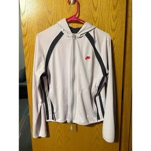 Nike Dri-FIT Full Zip Hoodie Large 12-14 Lilac Purple Black Track Jacket